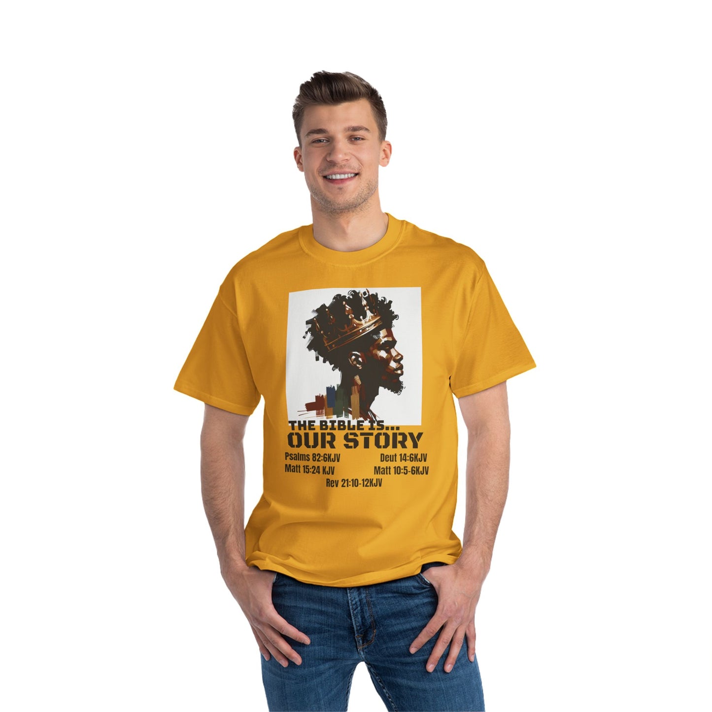 The Bible Is Our Story- Men's 'Beefy' Tee