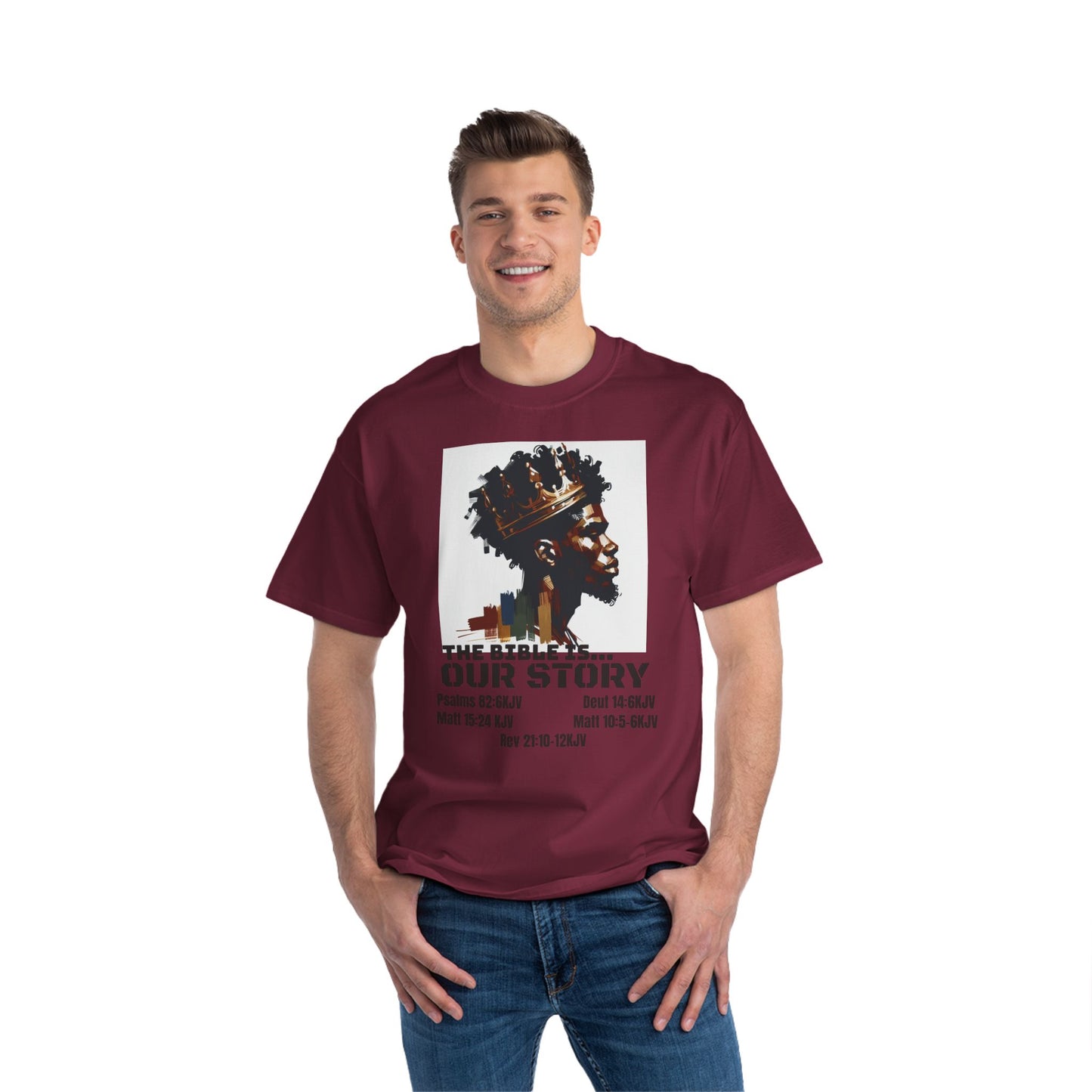 The Bible Is Our Story- Men's 'Beefy' Tee