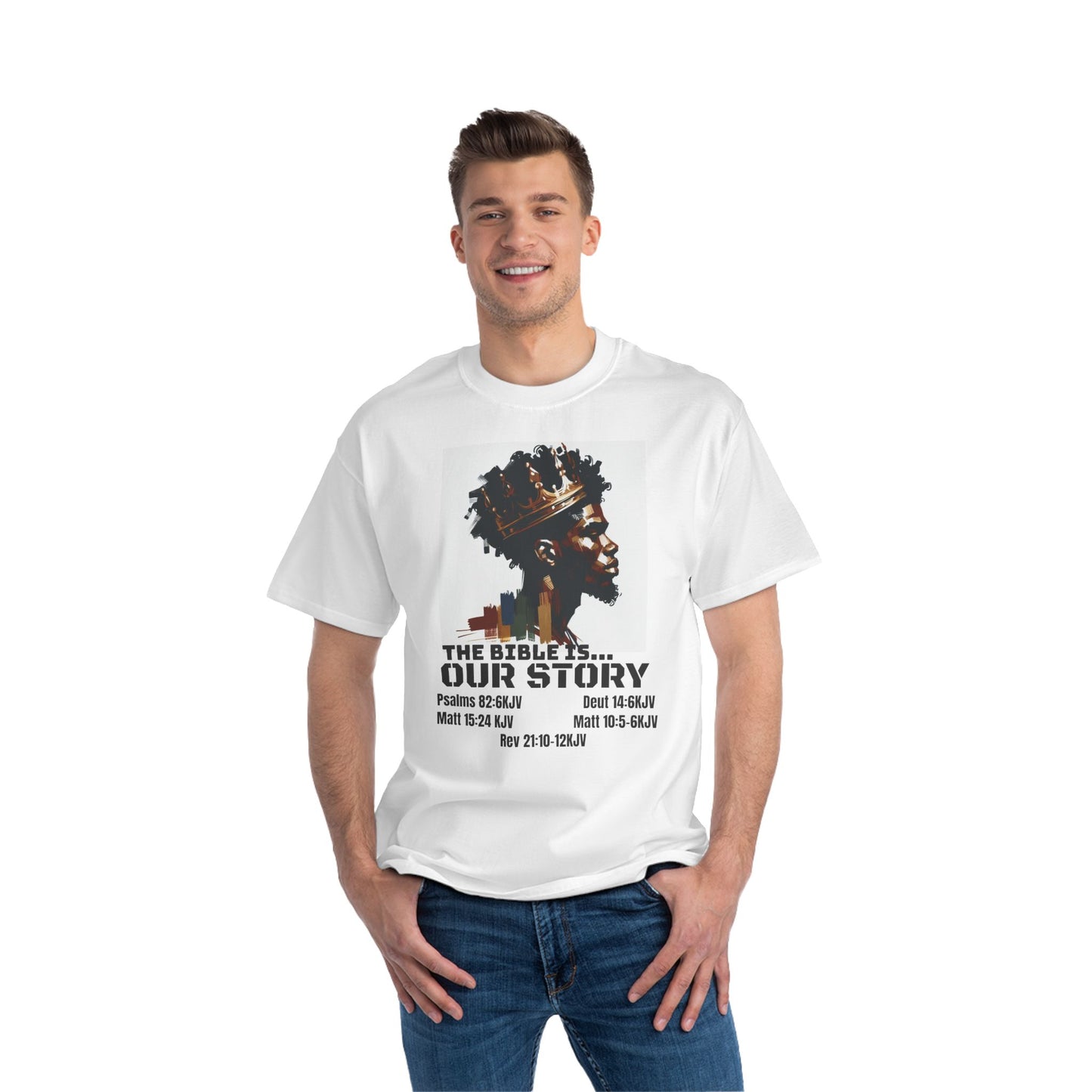 The Bible Is Our Story- Men's 'Beefy' Tee