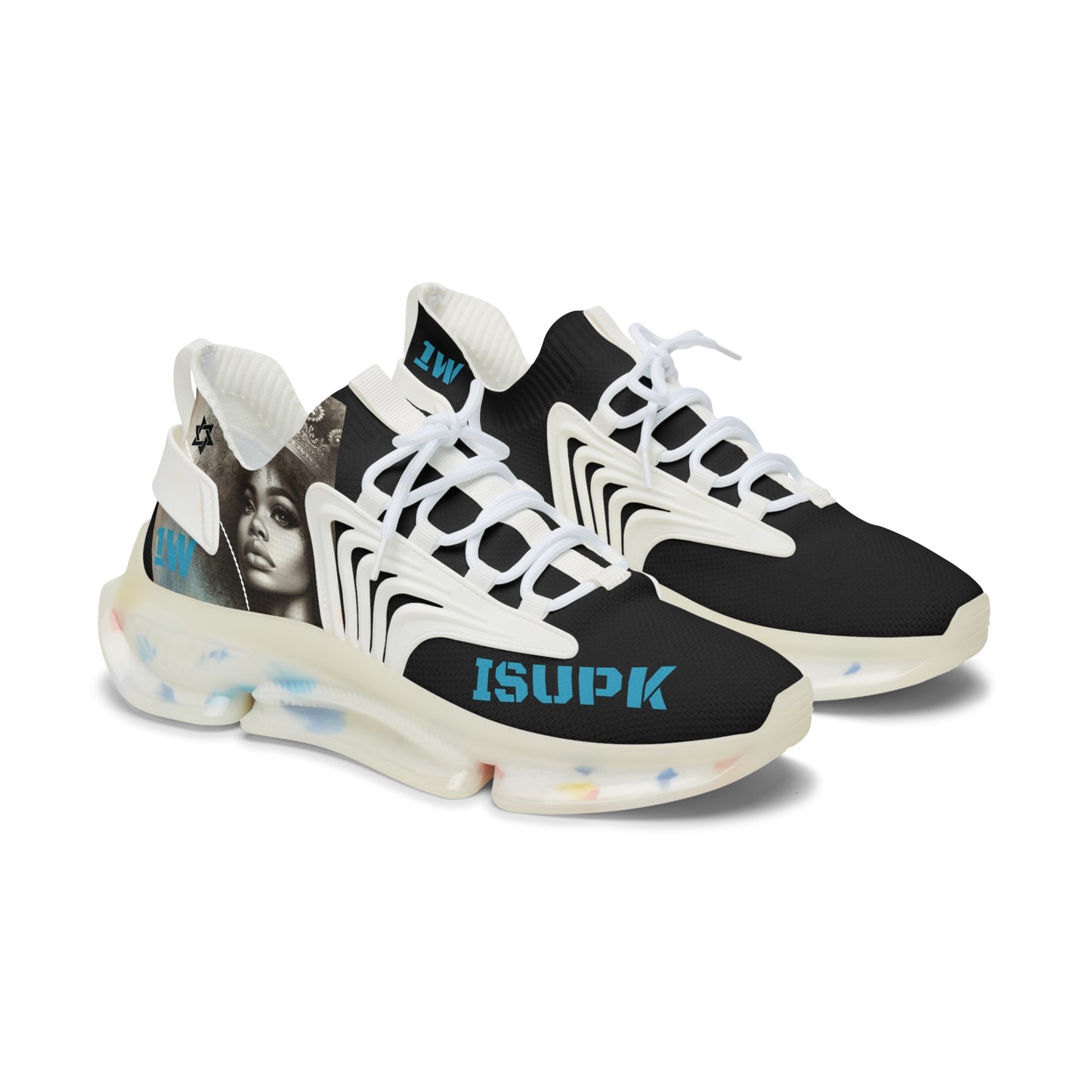 'TURQUIOS DREAM"- (CUSTOM UPK) Women's Mesh Sneakers