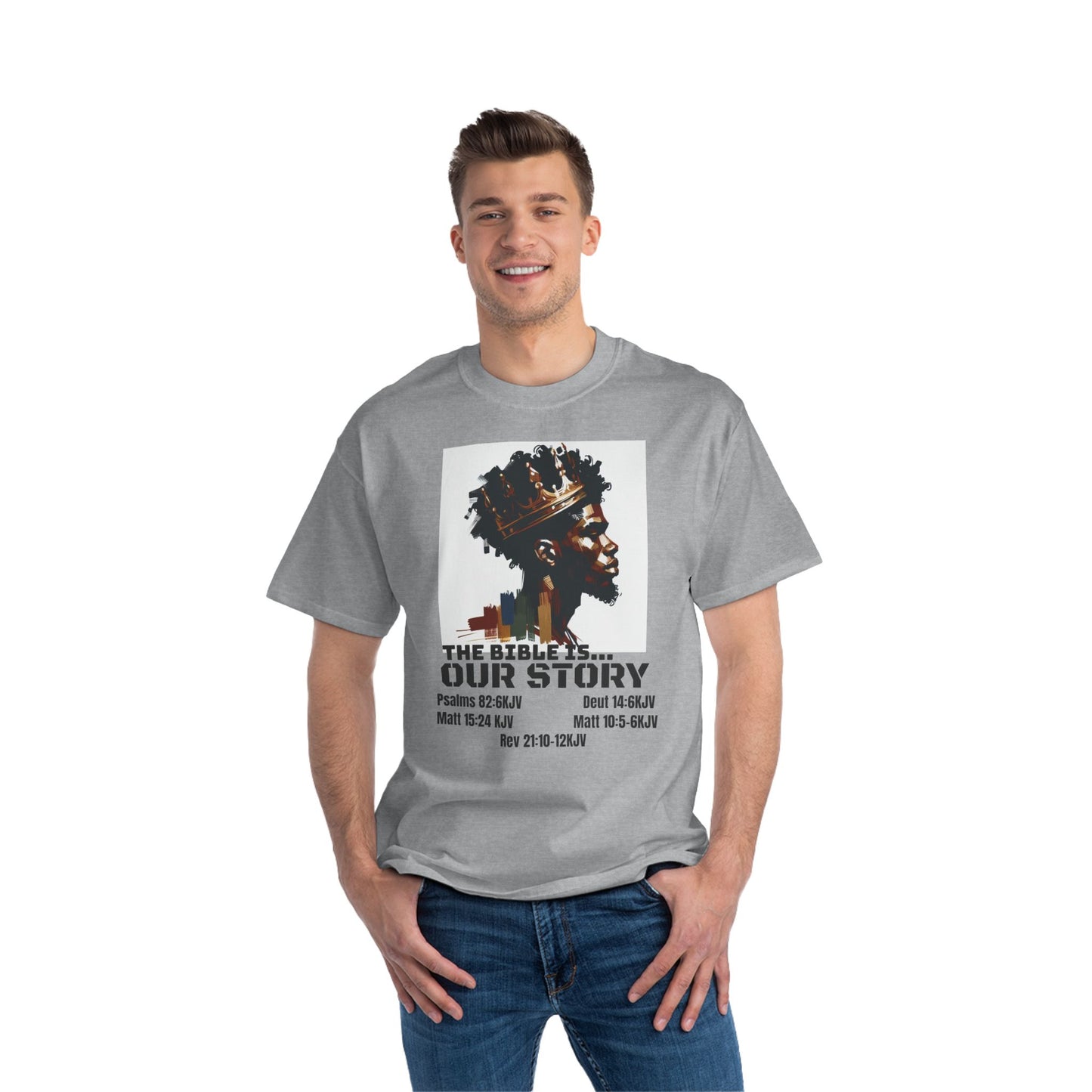 The Bible Is Our Story- Men's 'Beefy' Tee