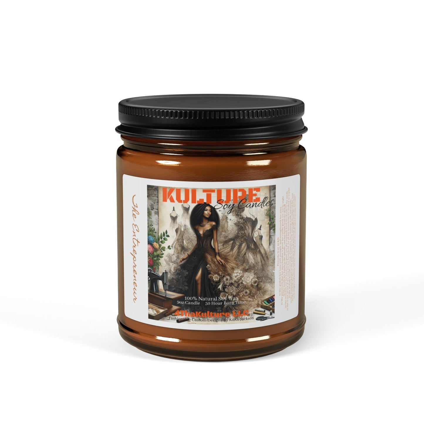 "The Entrepreneur"- Scented Soy Candle (Amber Jar)