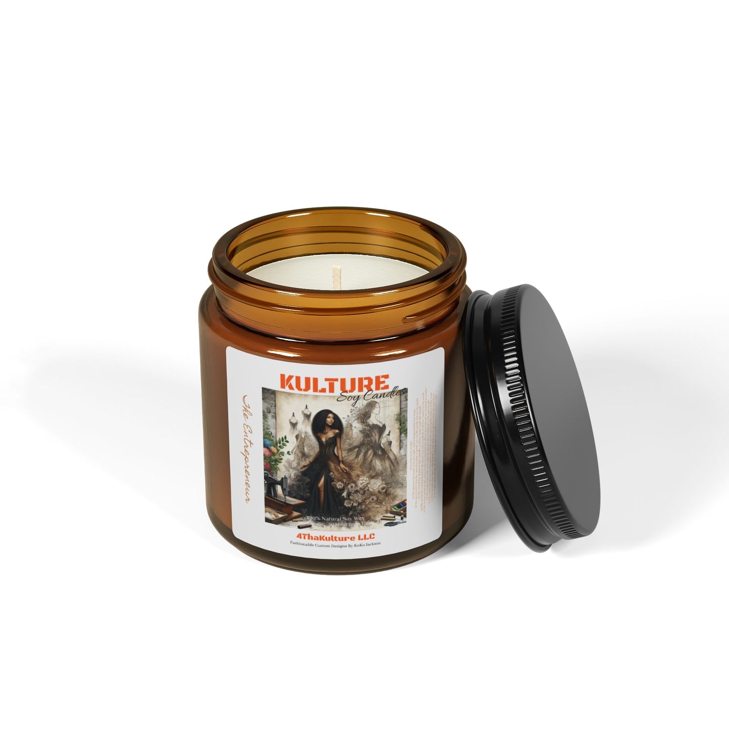 "The Entrepreneur"- Scented Soy Candle (Amber Jar)