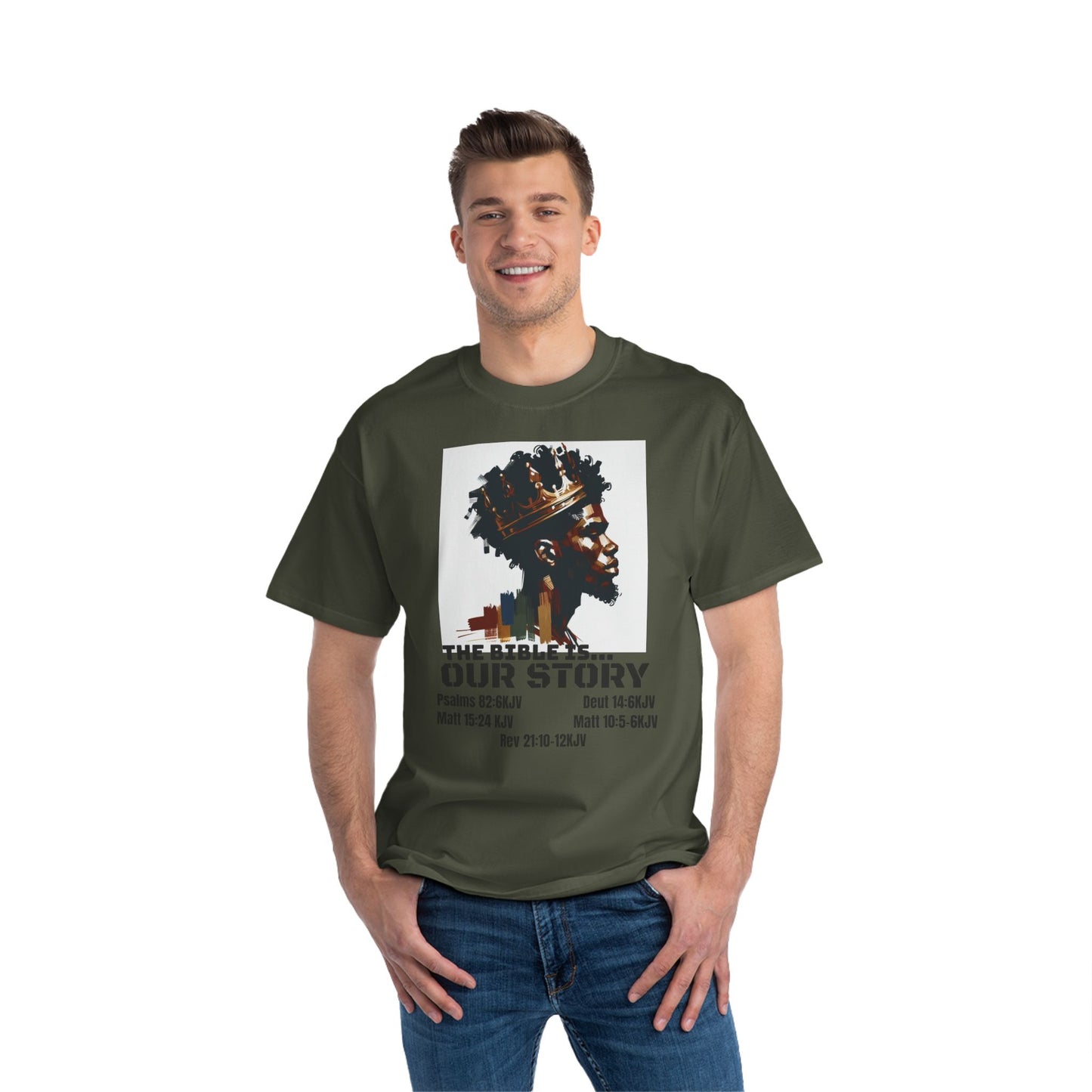 The Bible Is Our Story- Men's 'Beefy' Tee