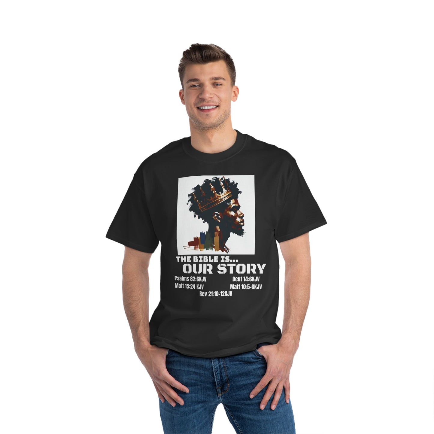 The Bible Is Our Story- Men's 'Beefy' Tee