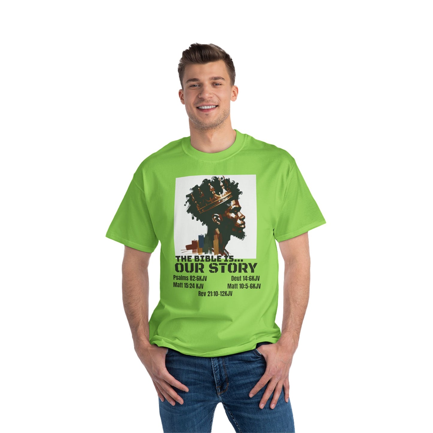 The Bible Is Our Story- Men's 'Beefy' Tee