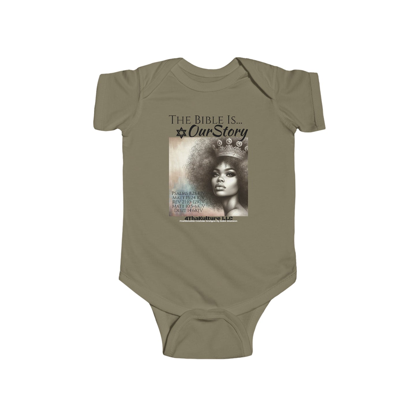 The Bible Is Our Story- GIRL'S Infant Jersey Bodysuit