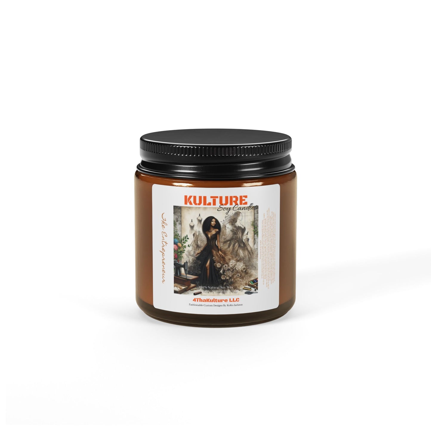"The Entrepreneur"- Scented Soy Candle (Amber Jar)