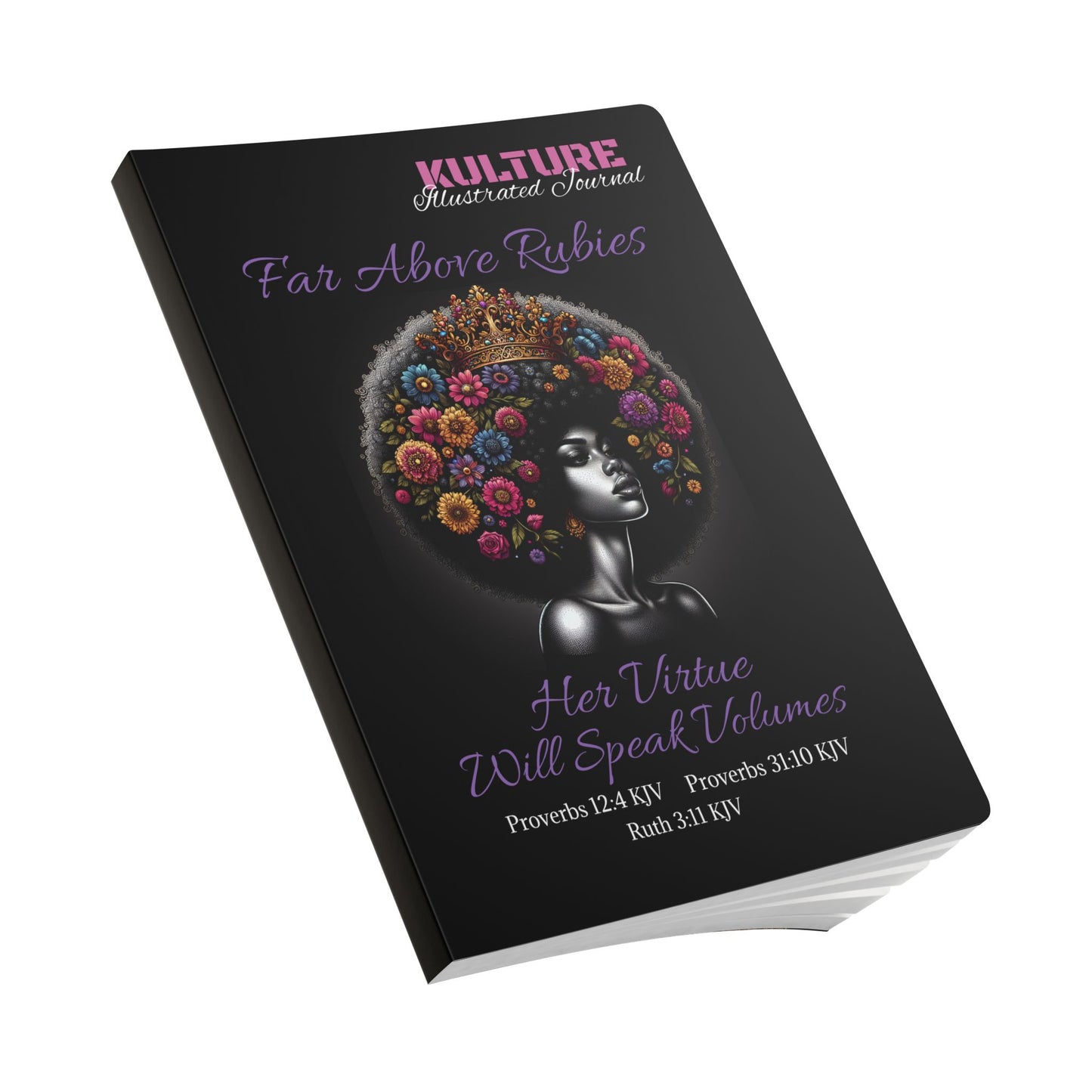 "Virtuous" Softcover Journal (with Inside Illustrations and Scripture)