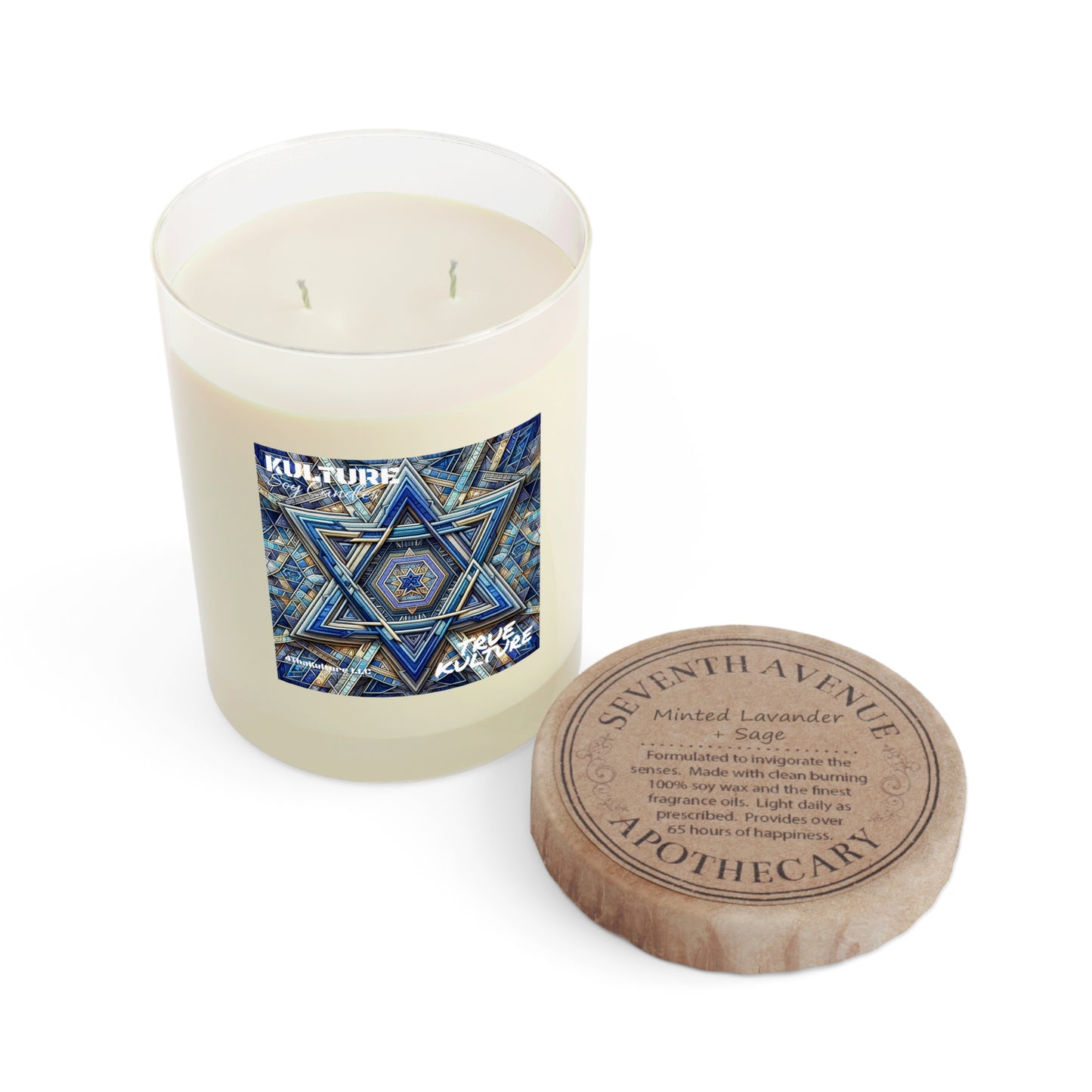 "True Kulture"-Scented Soy Wax Candle - Full Glass, 11oz