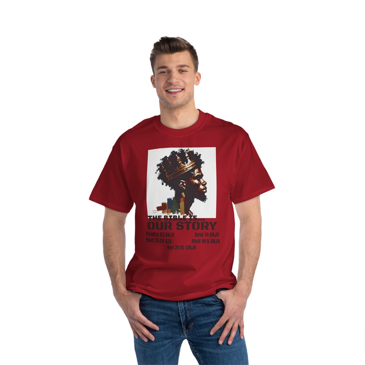 The Bible Is Our Story- Men's 'Beefy' Tee