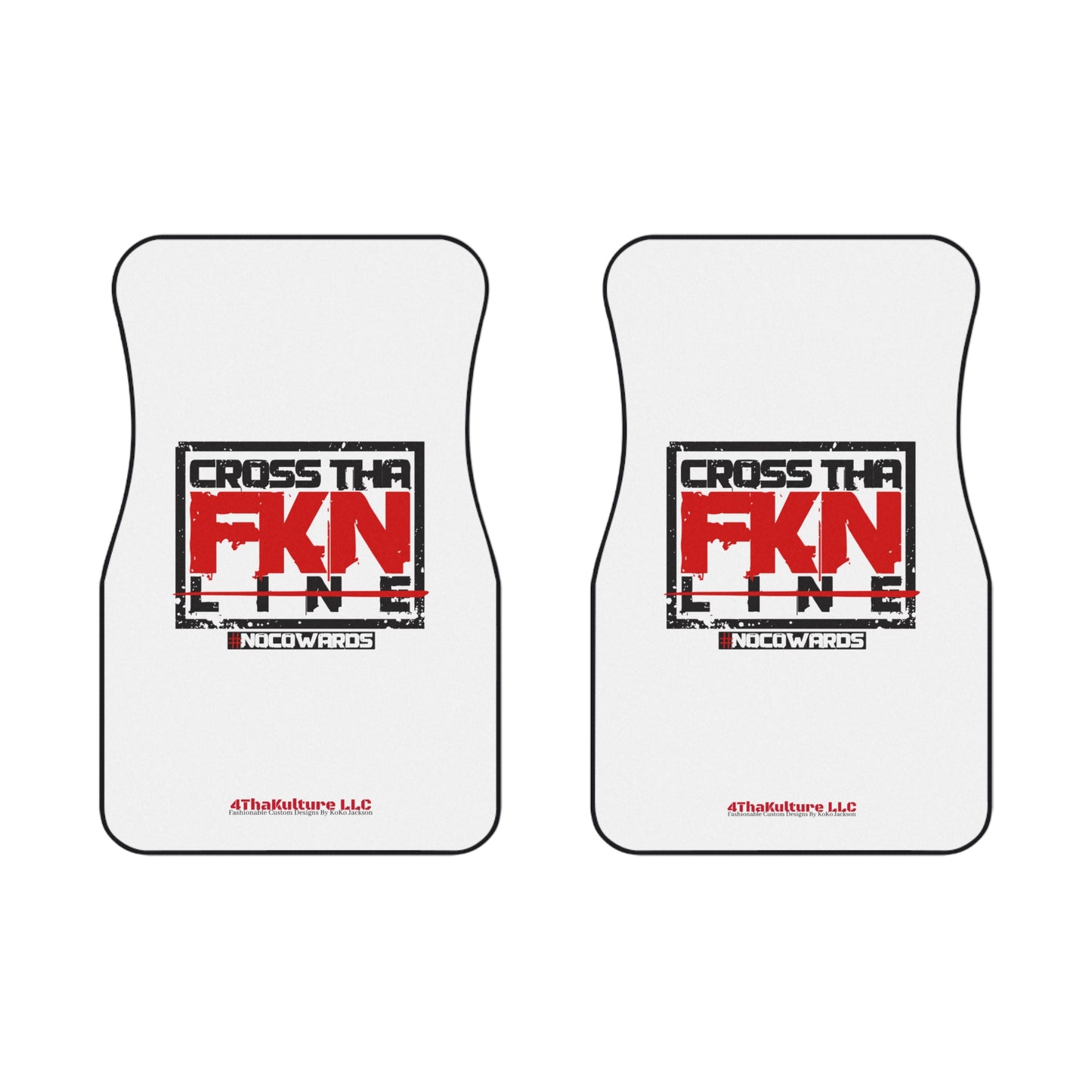 CrossThaFcknLine- Car Mats (2x Front)