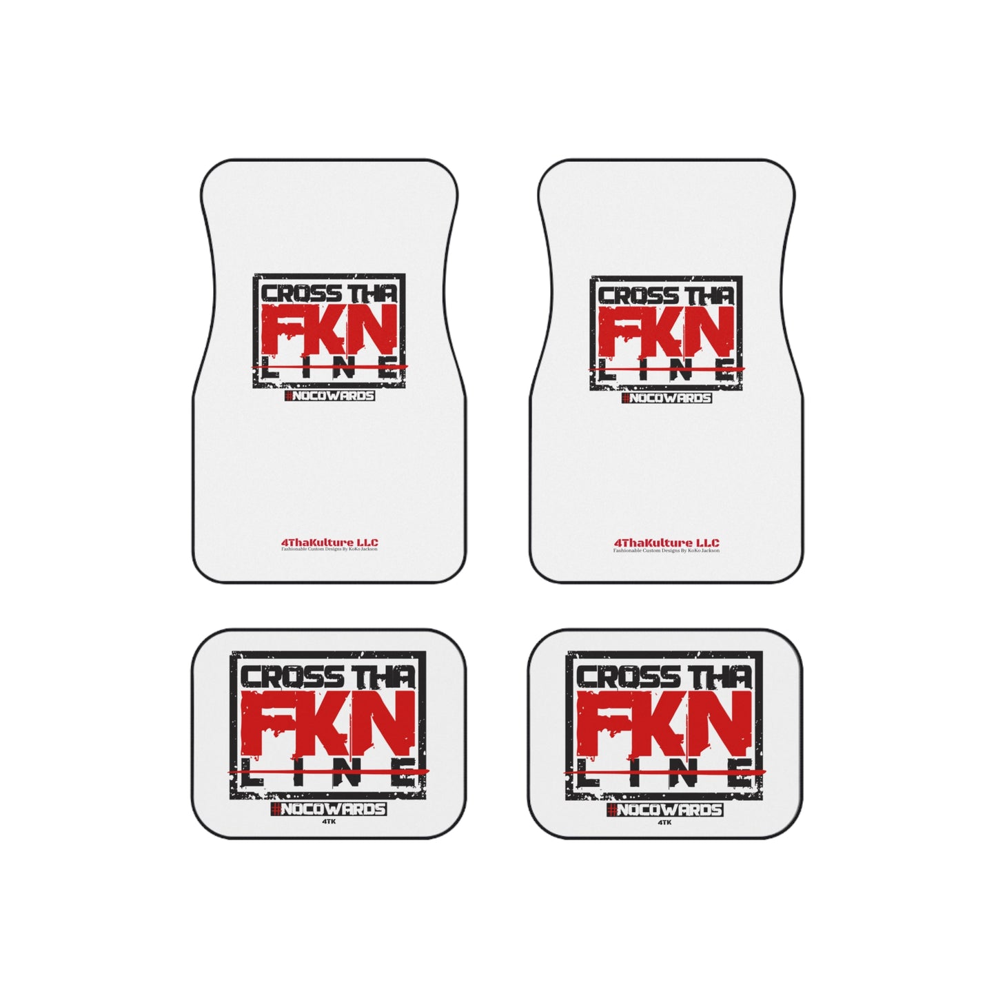 CrossThaFcknLine- Car Mats (Set of 4)