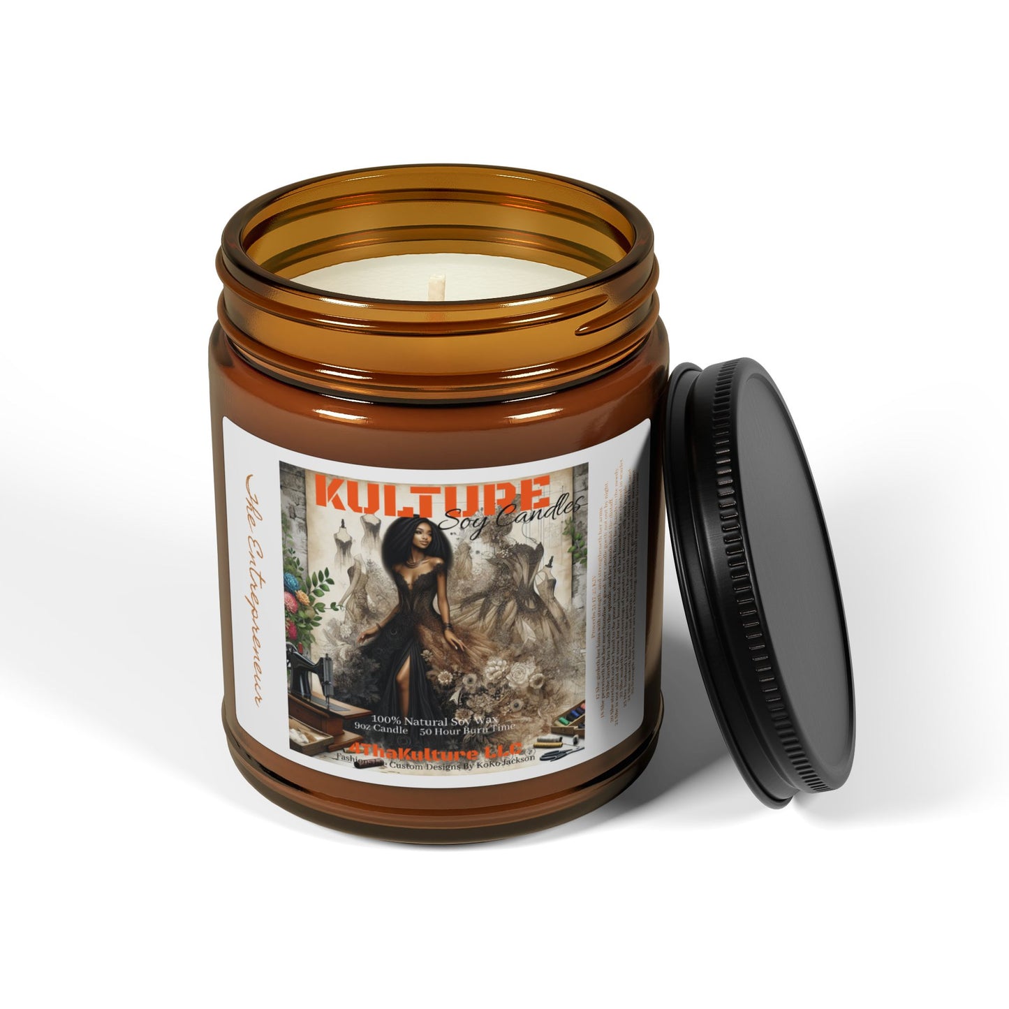 "The Entrepreneur"- Scented Soy Candle (Amber Jar)