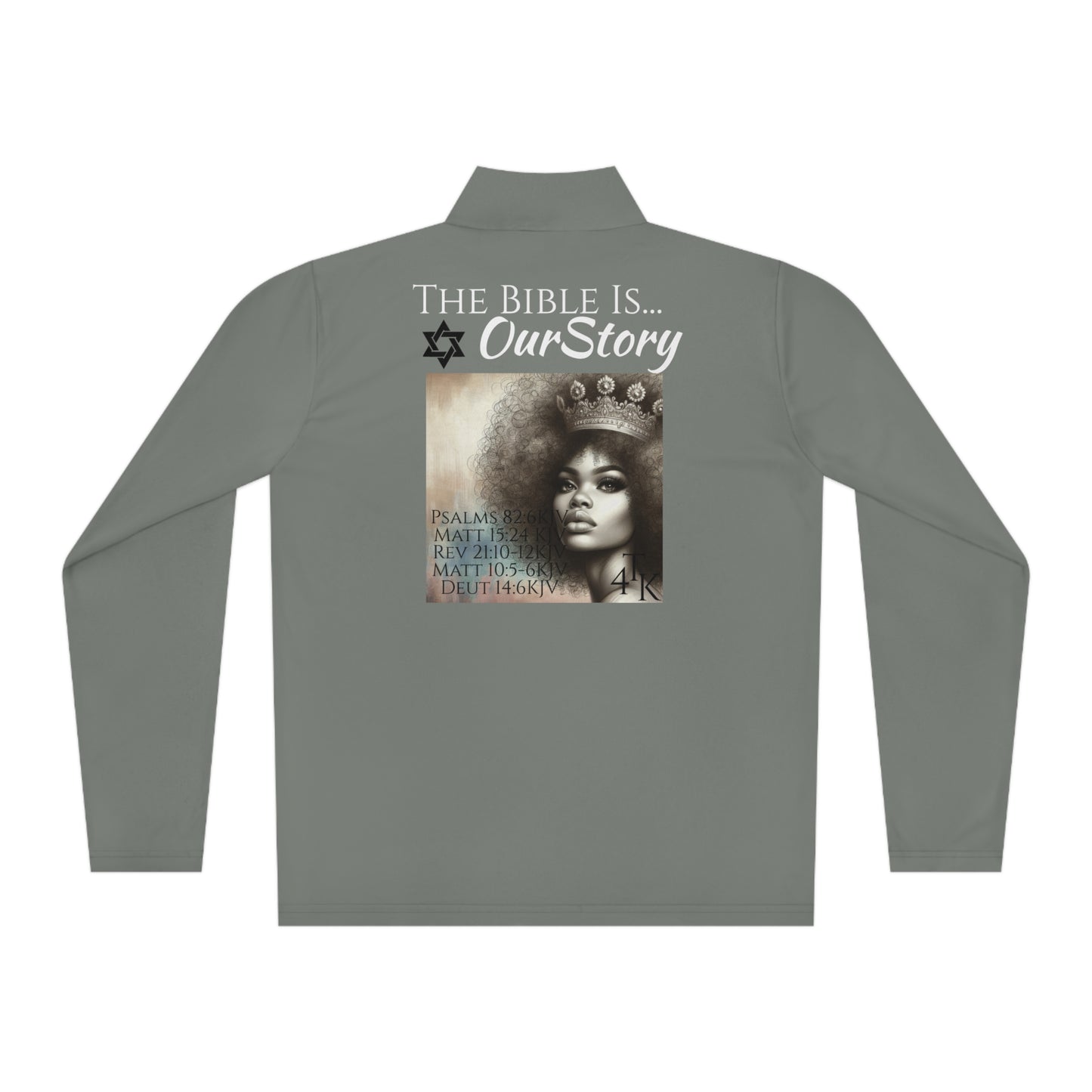 The BIBLE Is Our Story- Women's Quarter-Zip Pullover