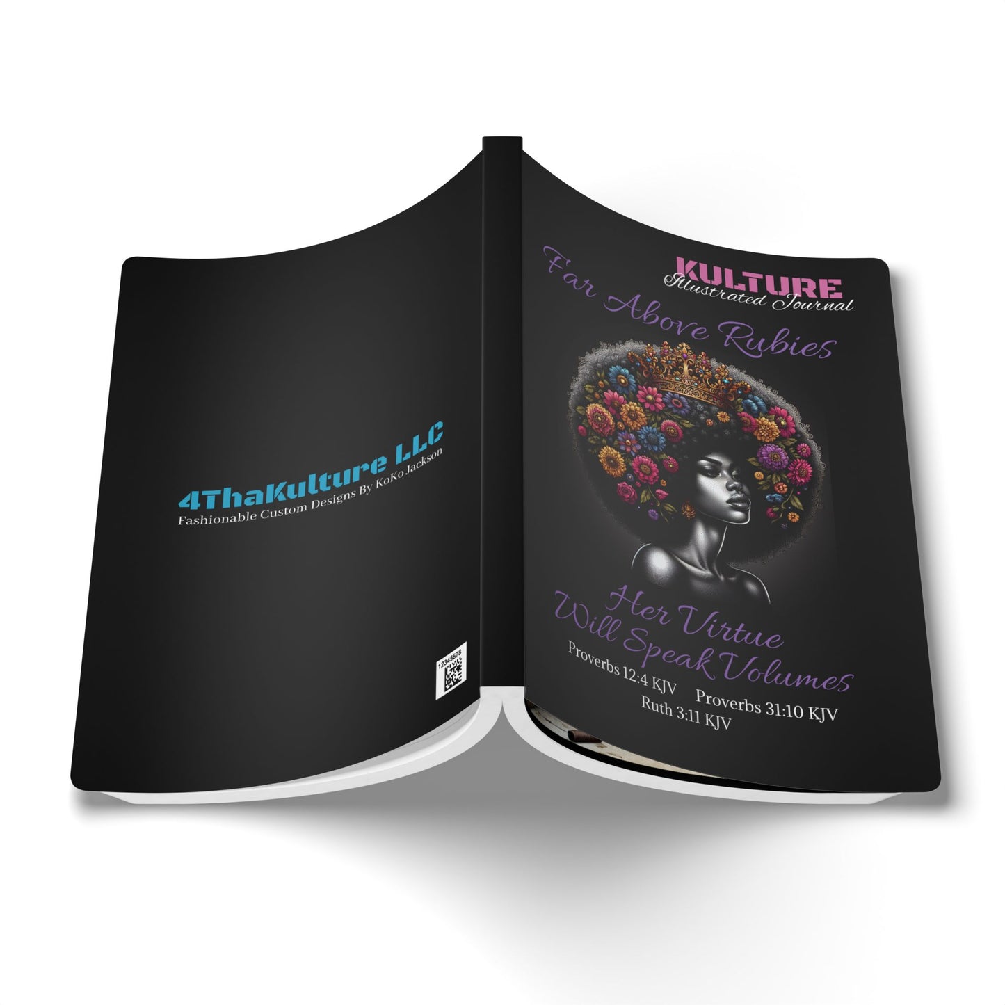 "Virtuous" Softcover Journal (with Inside Illustrations and Scripture)
