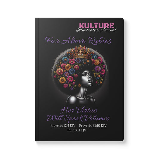 "Virtuous" Softcover Journal (with Inside Illustrations and Scripture)