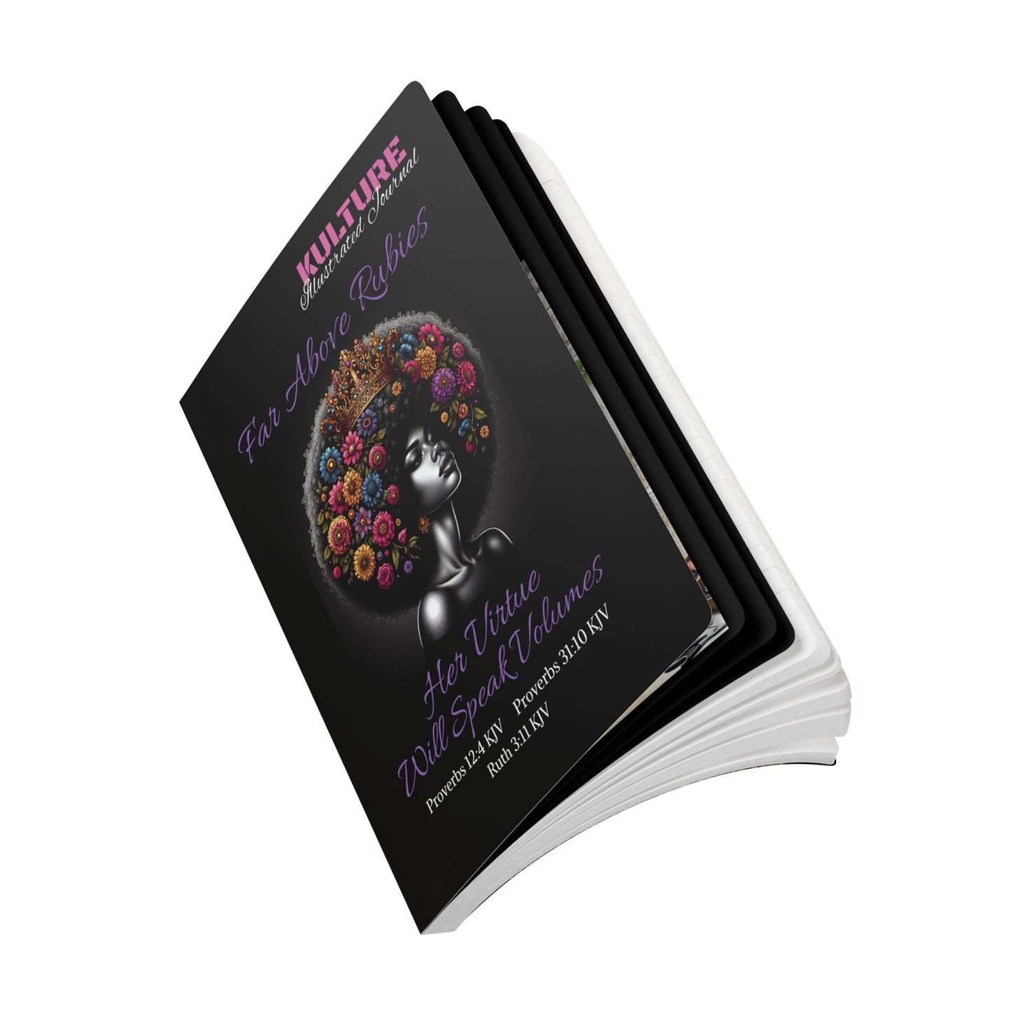 "Virtuous" Softcover Journal (with Inside Illustrations and Scripture)