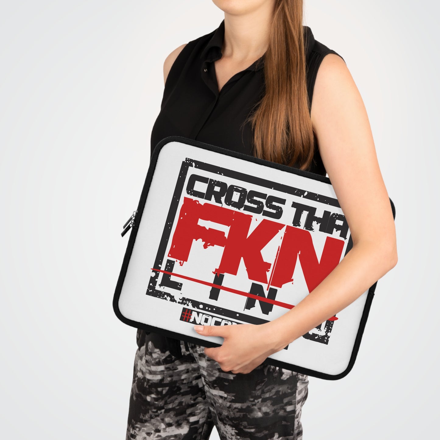CrossThaFcknLine- Laptop Sleeve