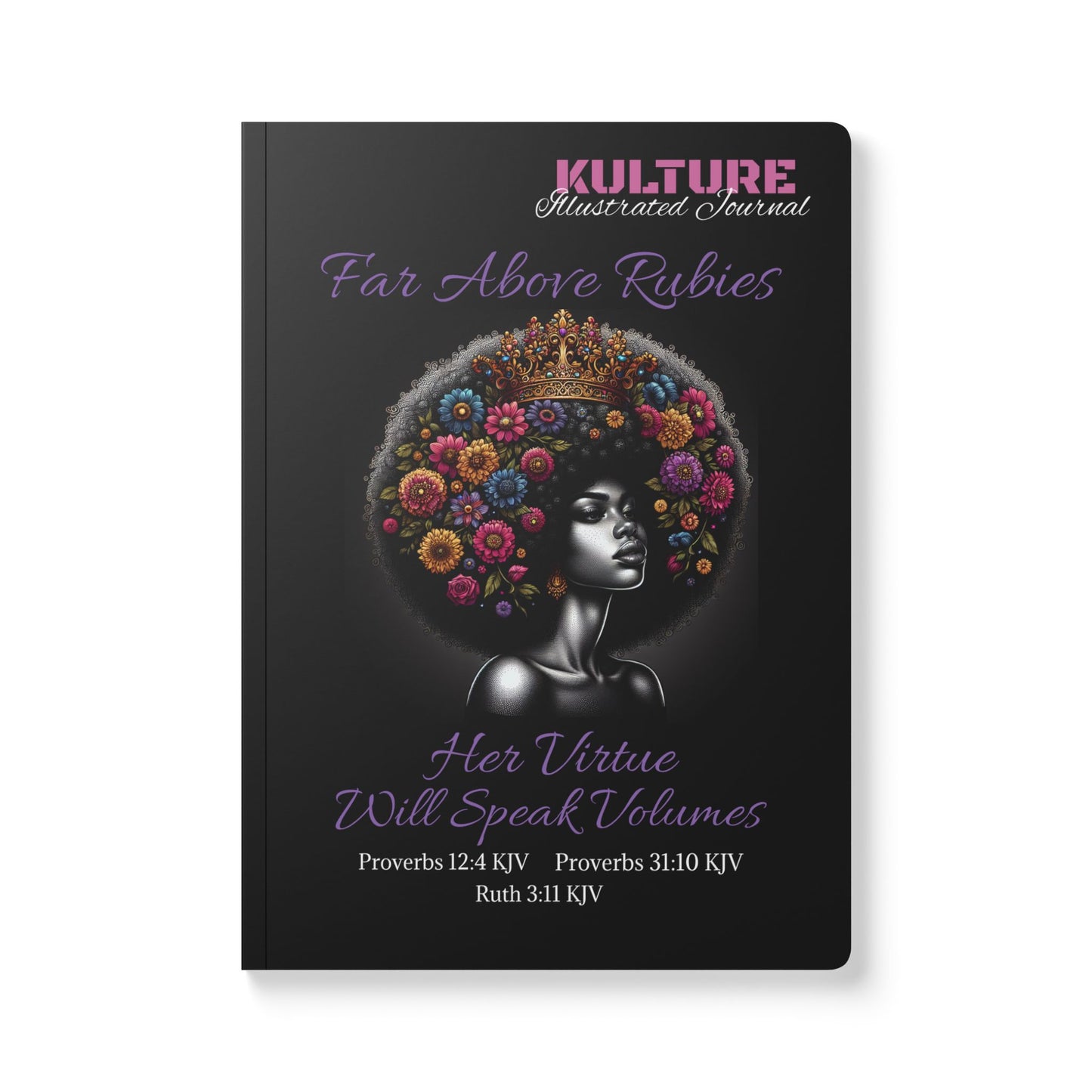"Virtuous" Softcover Journal (with Inside Illustrations and Scripture)