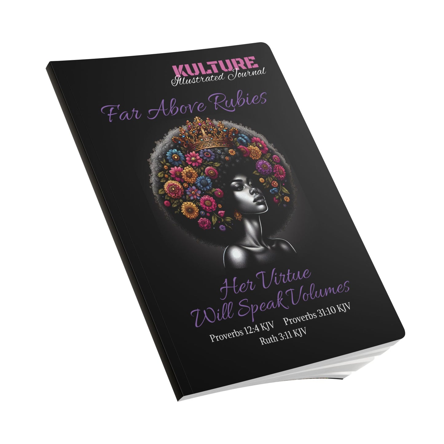 "Virtuous" Softcover Journal (with Inside Illustrations and Scripture)