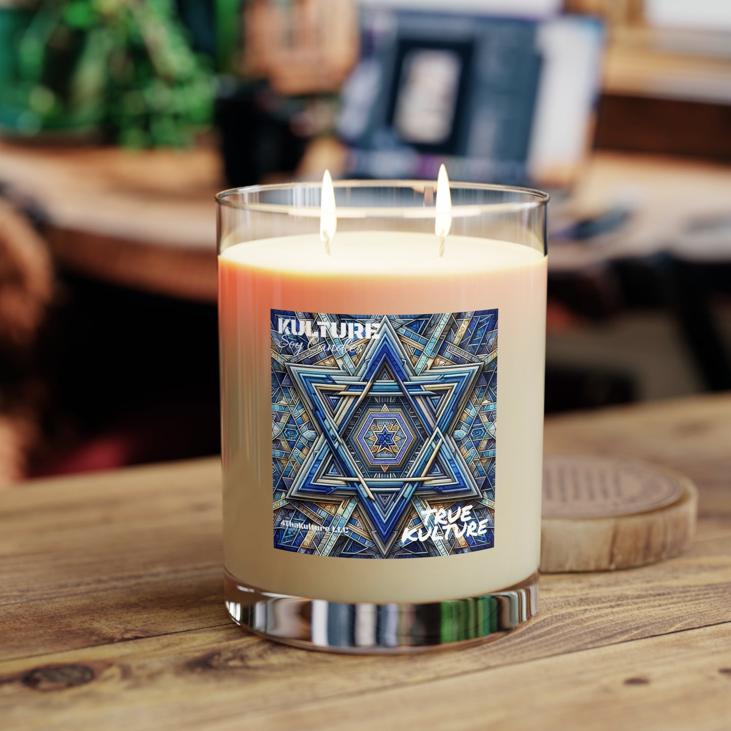 "True Kulture"-Scented Soy Wax Candle - Full Glass, 11oz