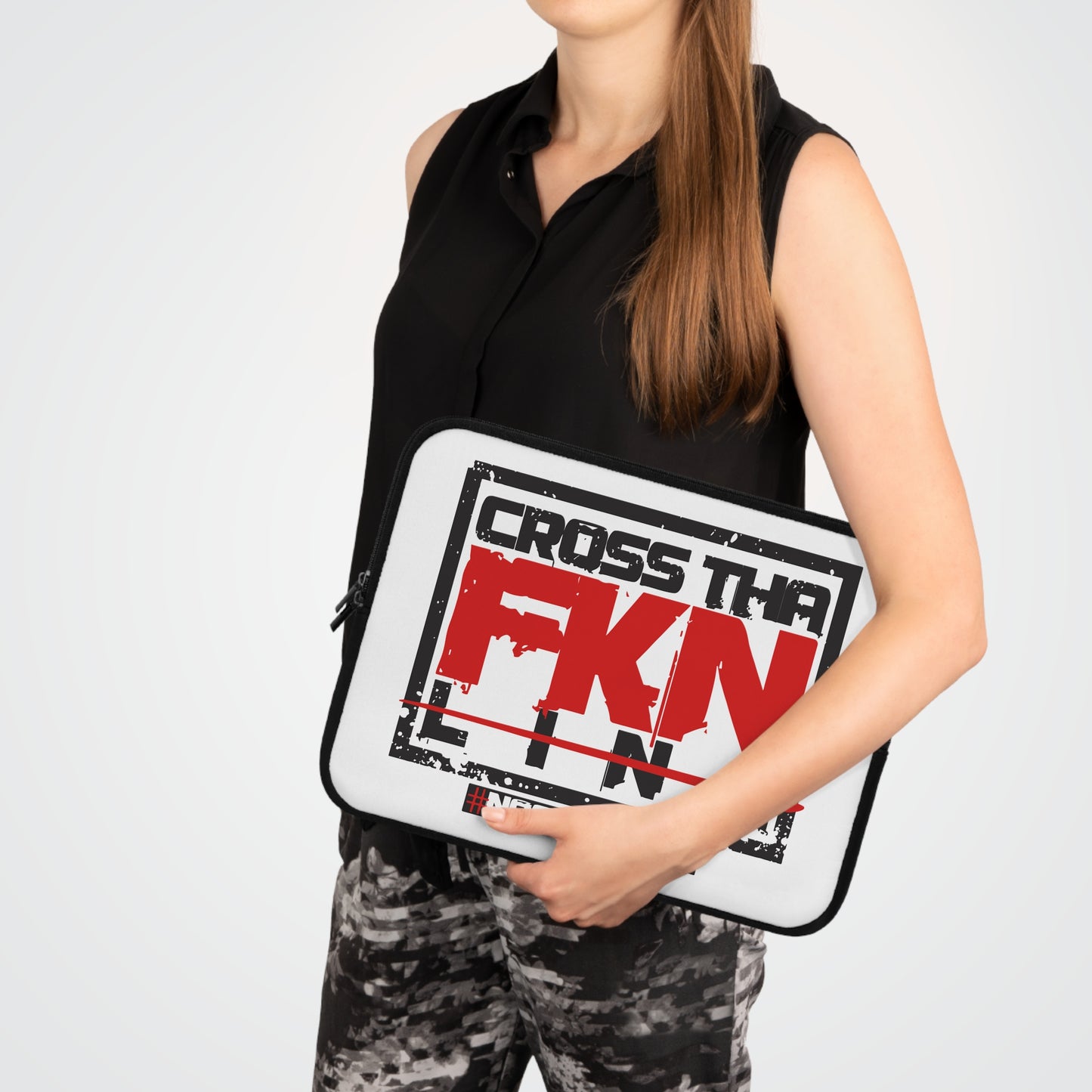 CrossThaFcknLine- Laptop Sleeve
