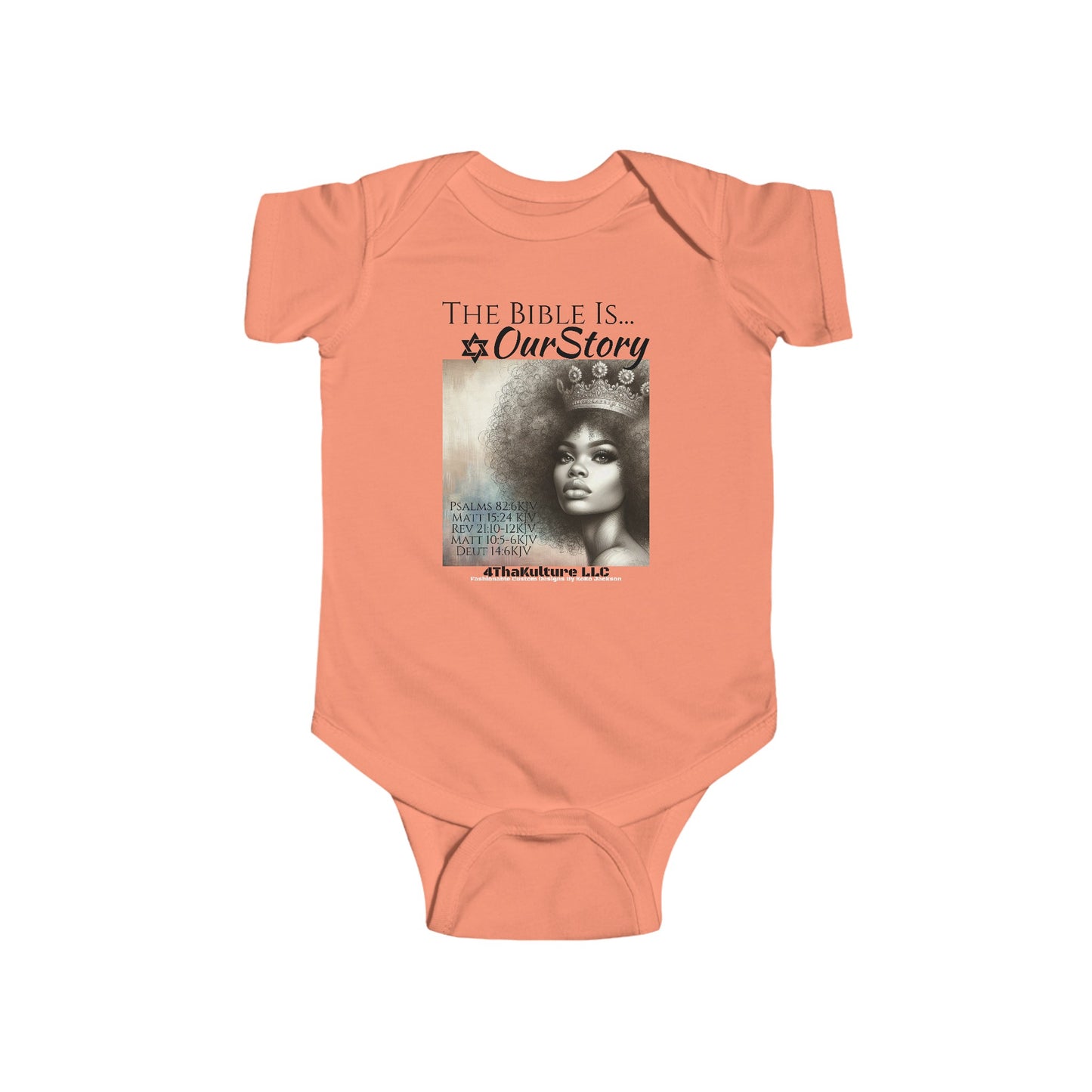 The Bible Is Our Story- GIRL'S Infant Jersey Bodysuit