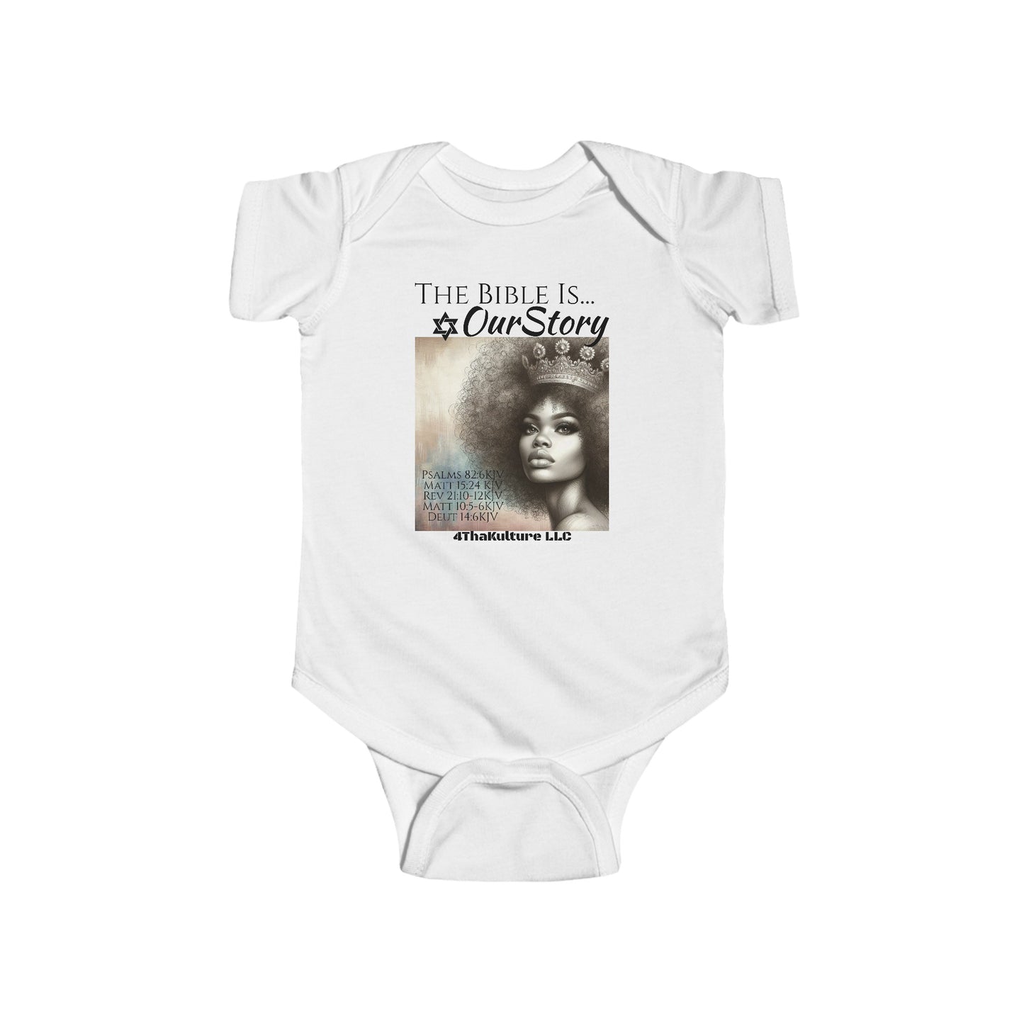 The Bible Is Our Story- GIRL'S Infant Jersey Bodysuit