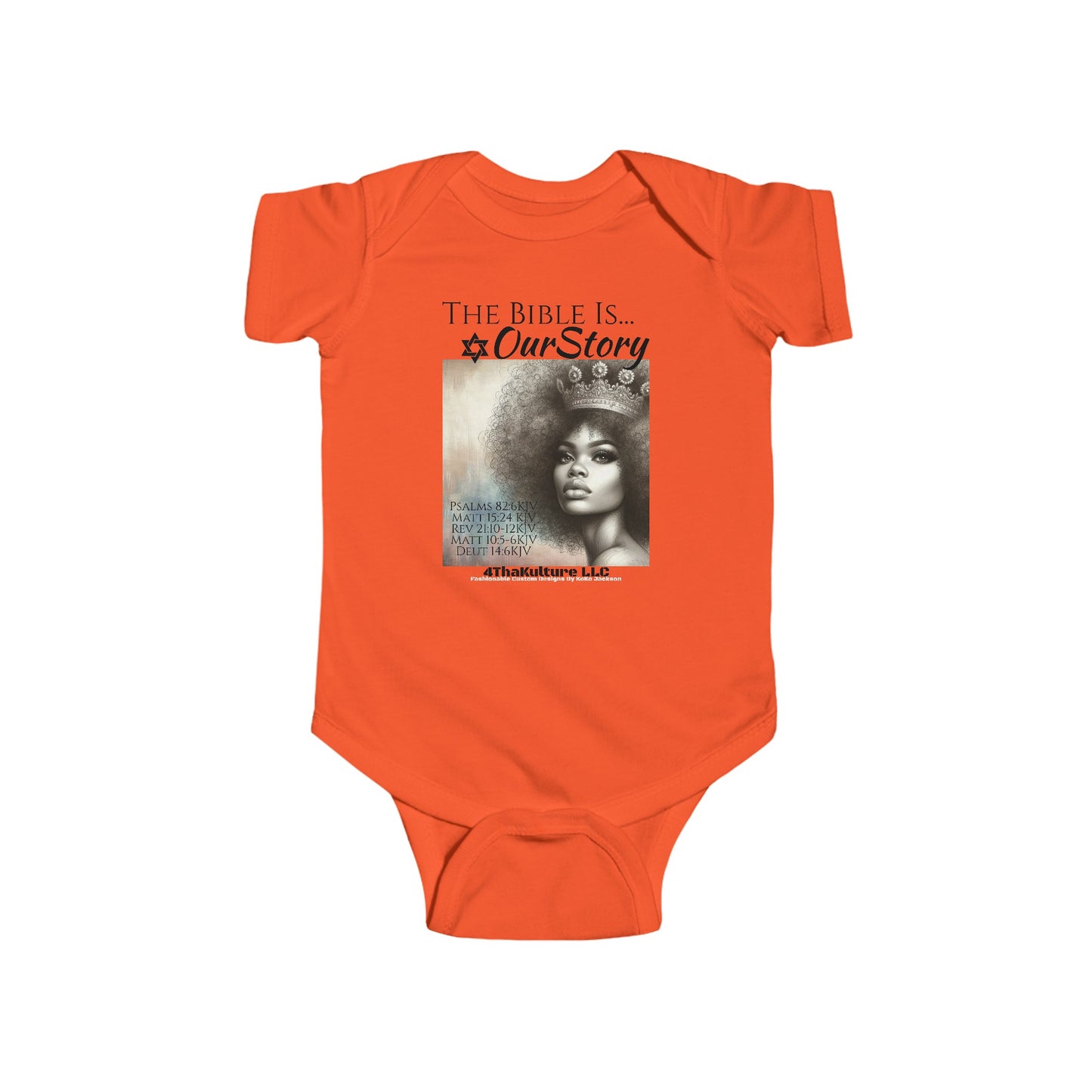 The Bible Is Our Story- GIRL'S Infant Jersey Bodysuit