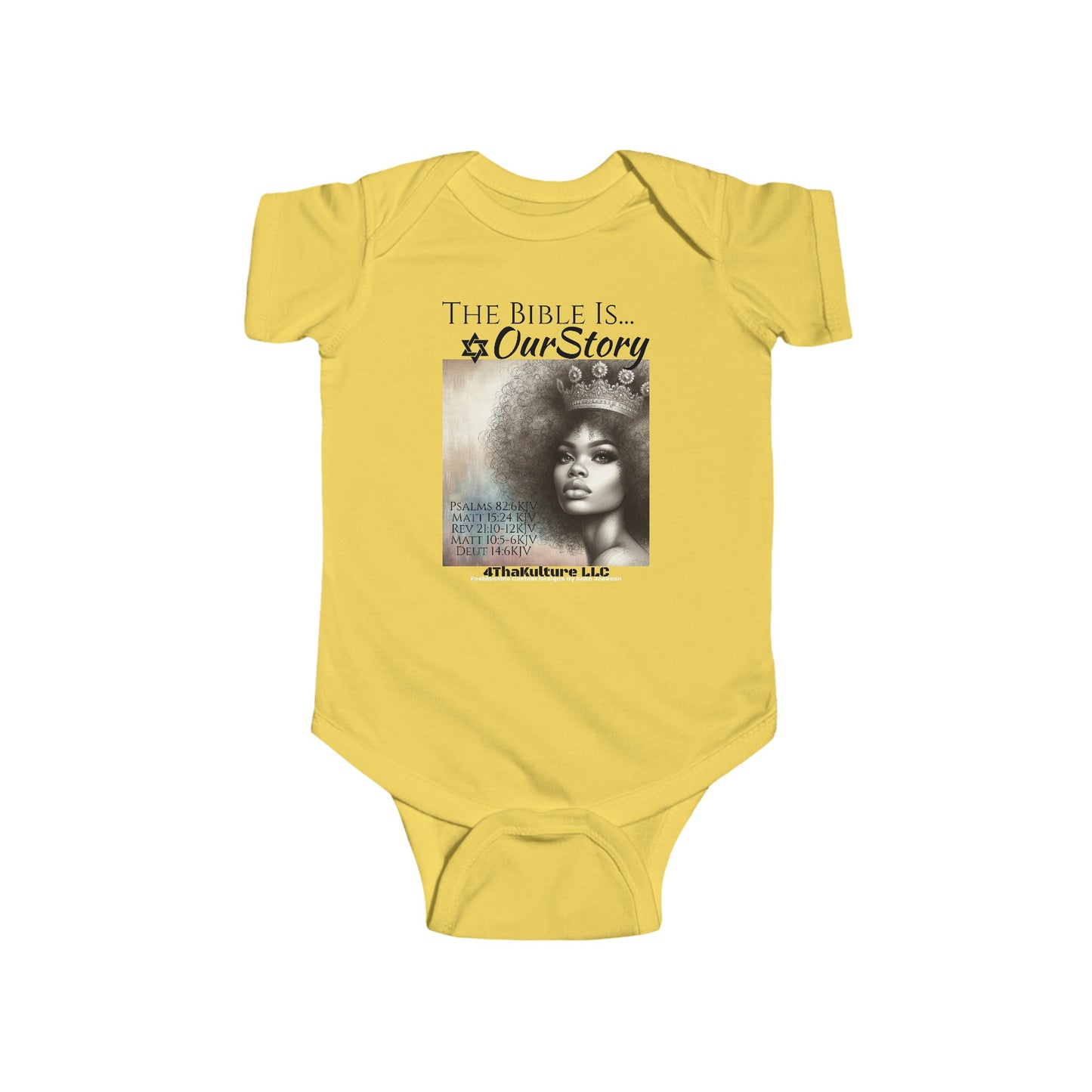 The Bible Is Our Story- GIRL'S Infant Jersey Bodysuit