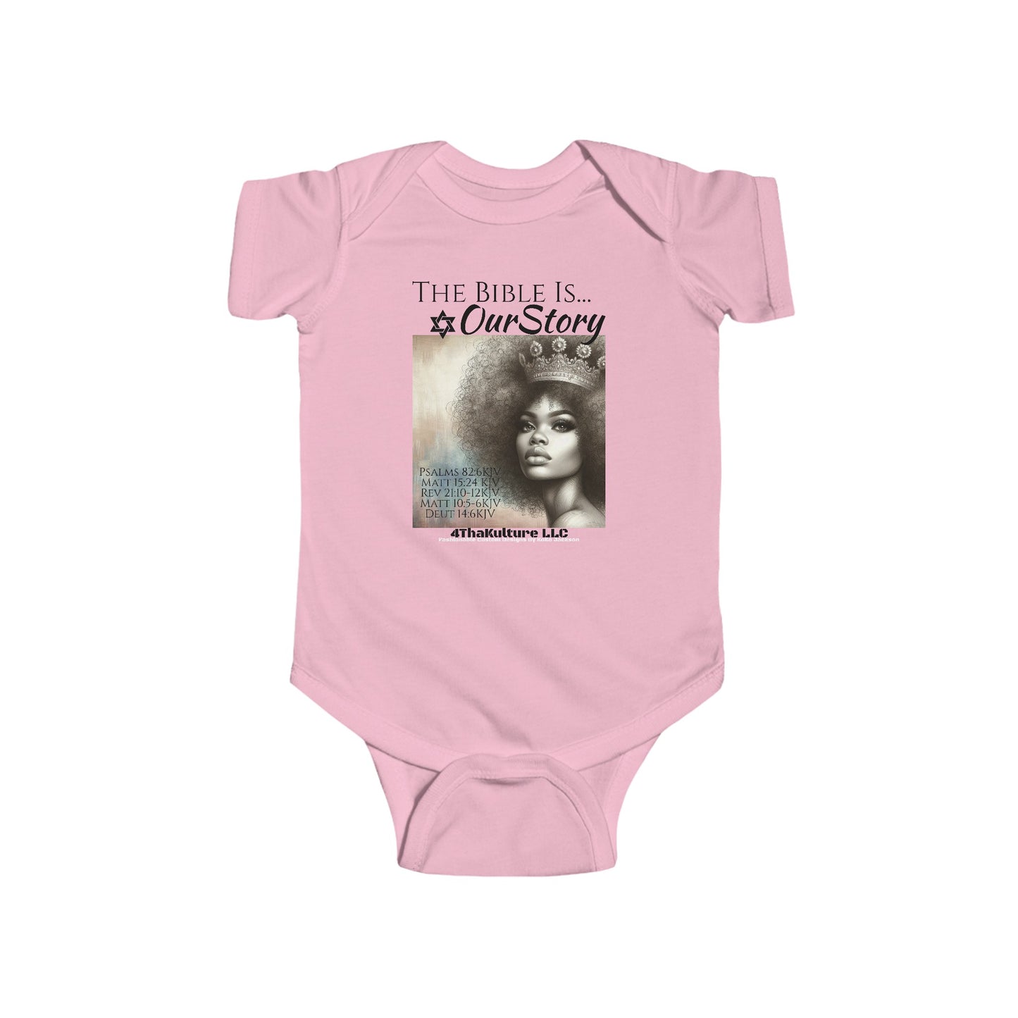 The Bible Is Our Story- GIRL'S Infant Jersey Bodysuit