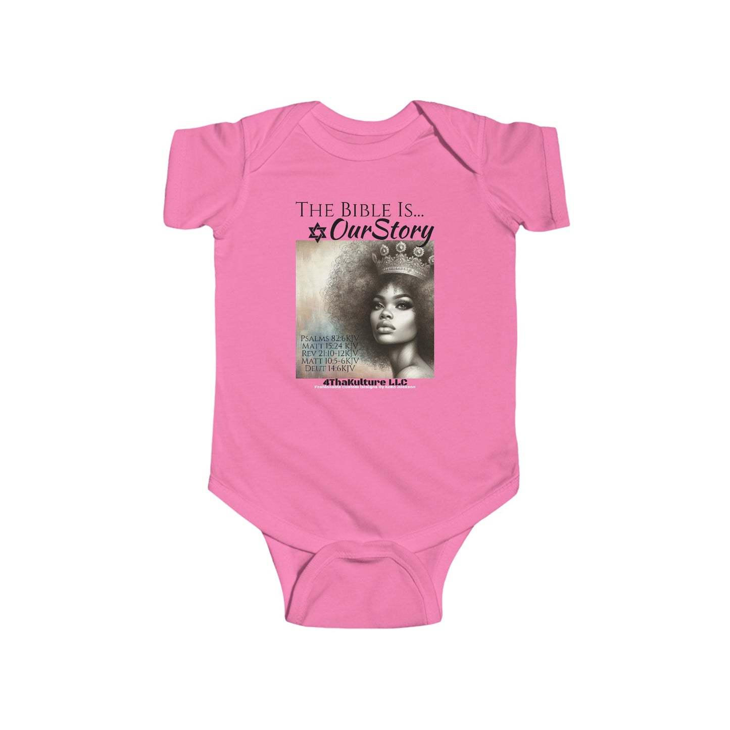 The Bible Is Our Story- GIRL'S Infant Jersey Bodysuit