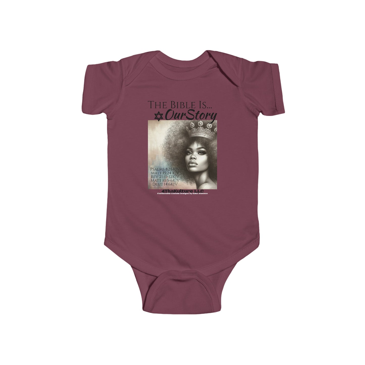 The Bible Is Our Story- GIRL'S Infant Jersey Bodysuit