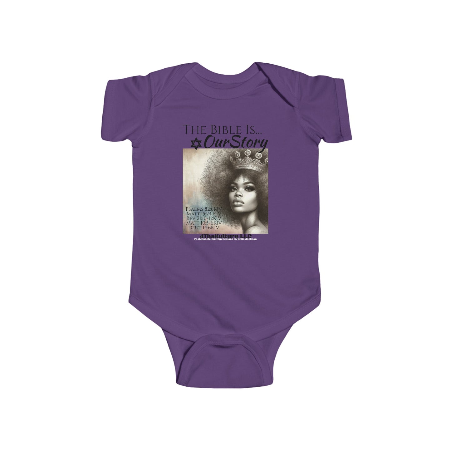 The Bible Is Our Story- GIRL'S Infant Jersey Bodysuit