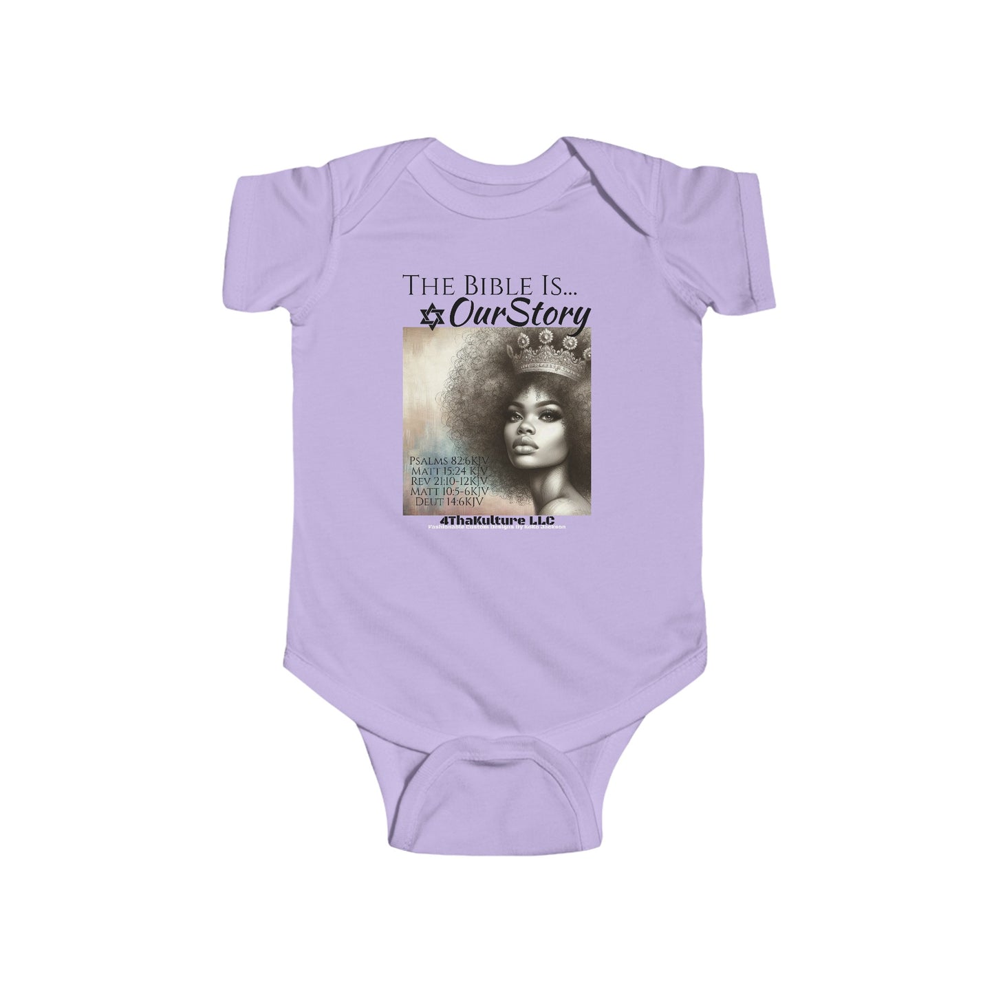The Bible Is Our Story- GIRL'S Infant Jersey Bodysuit