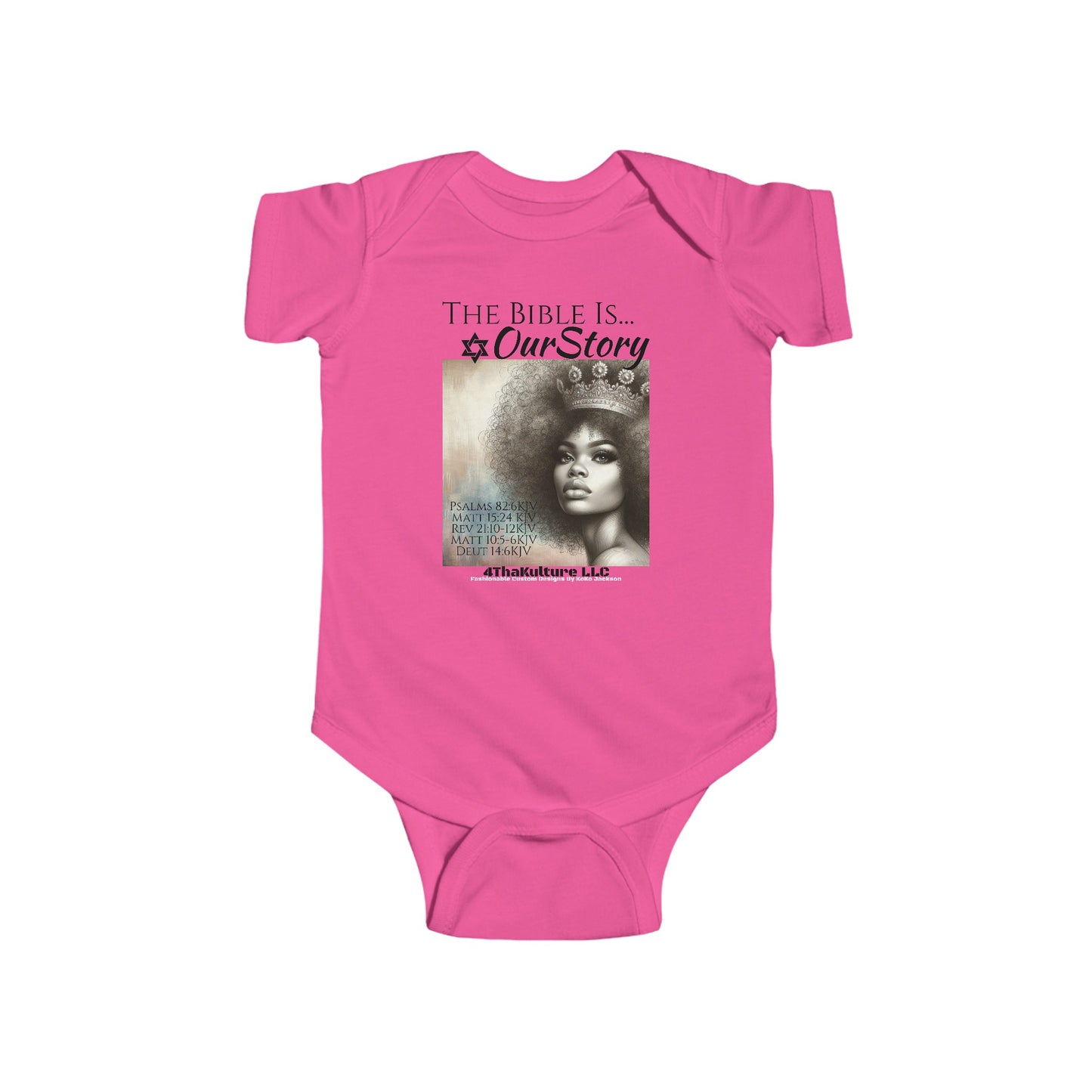 The Bible Is Our Story- GIRL'S Infant Jersey Bodysuit