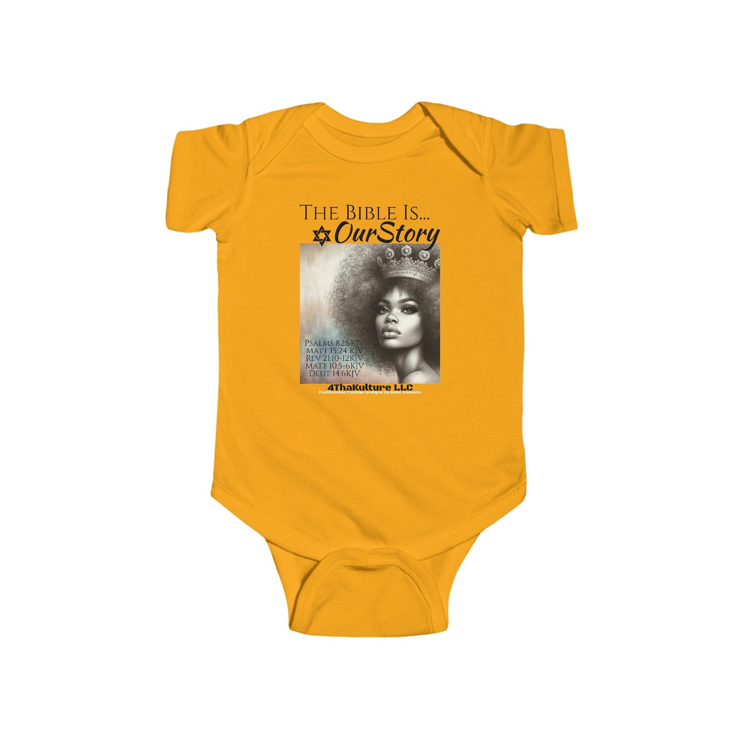 The Bible Is Our Story- GIRL'S Infant Jersey Bodysuit