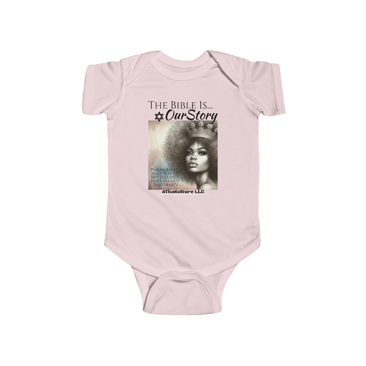 The Bible Is Our Story- GIRL'S Infant Jersey Bodysuit