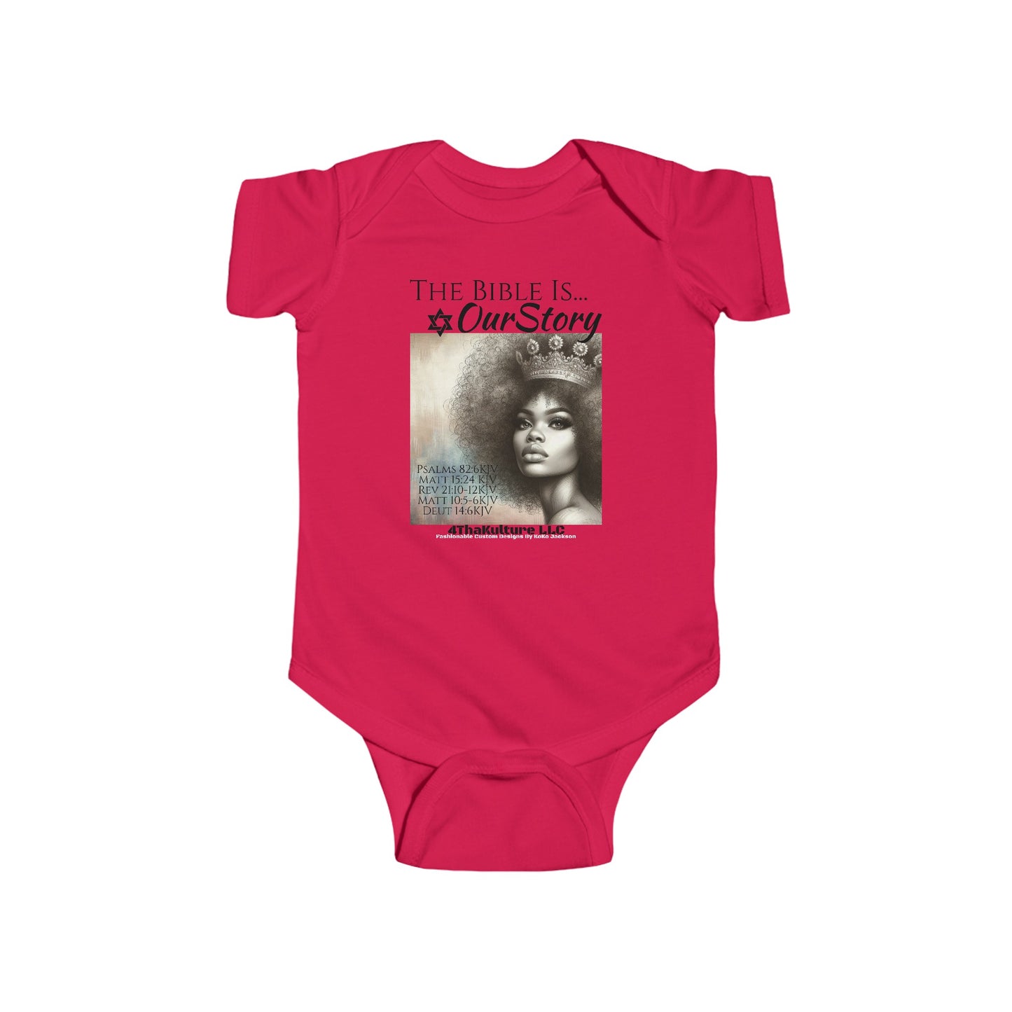 The Bible Is Our Story- GIRL'S Infant Jersey Bodysuit