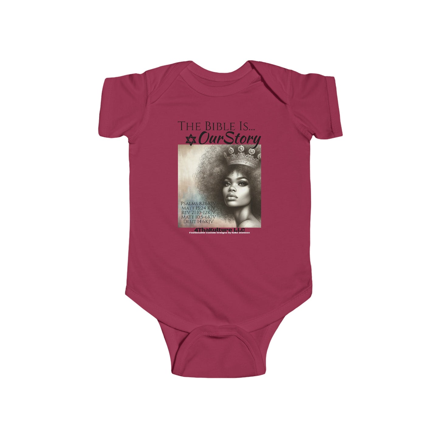 The Bible Is Our Story- GIRL'S Infant Jersey Bodysuit