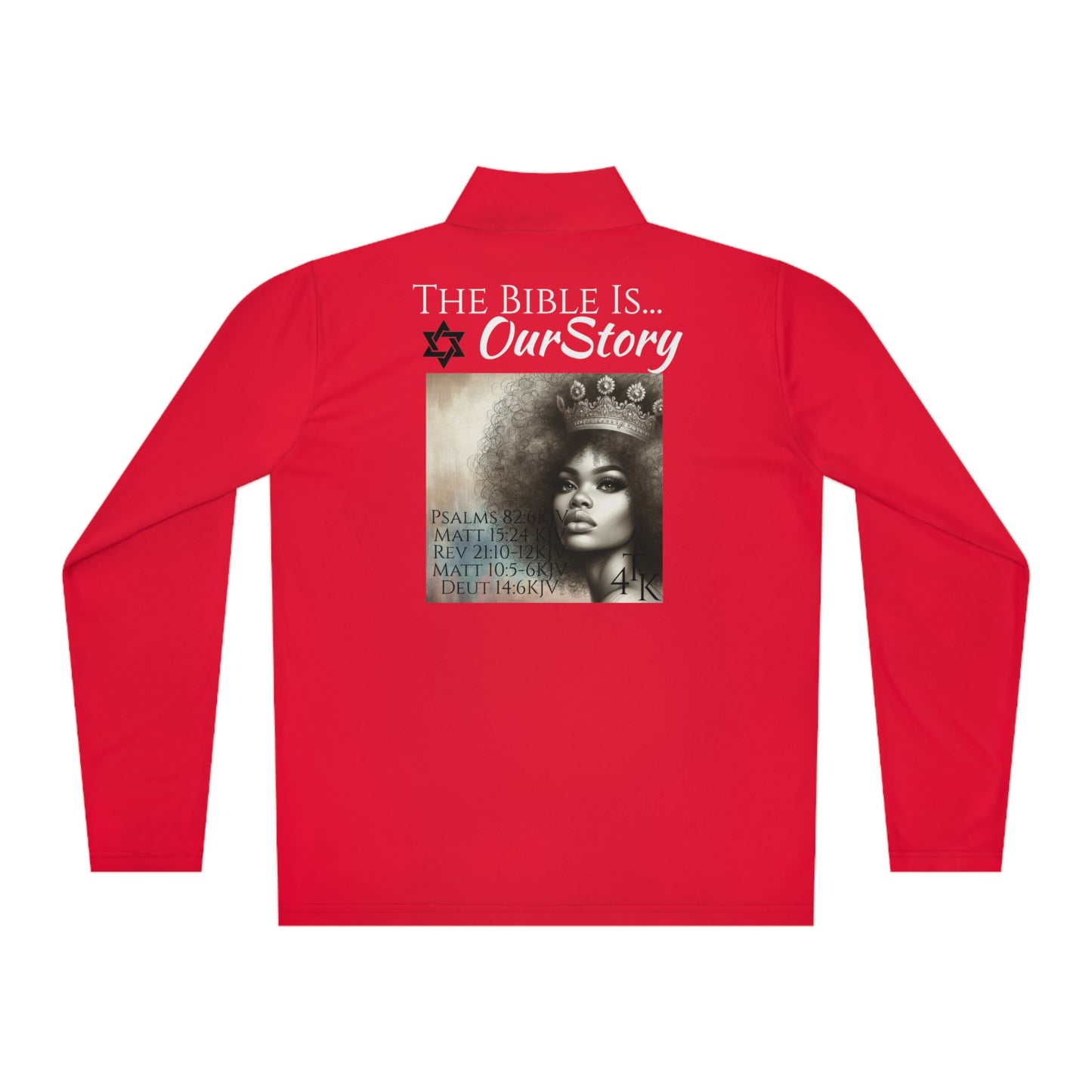 The BIBLE Is Our Story- Women's Quarter-Zip Pullover